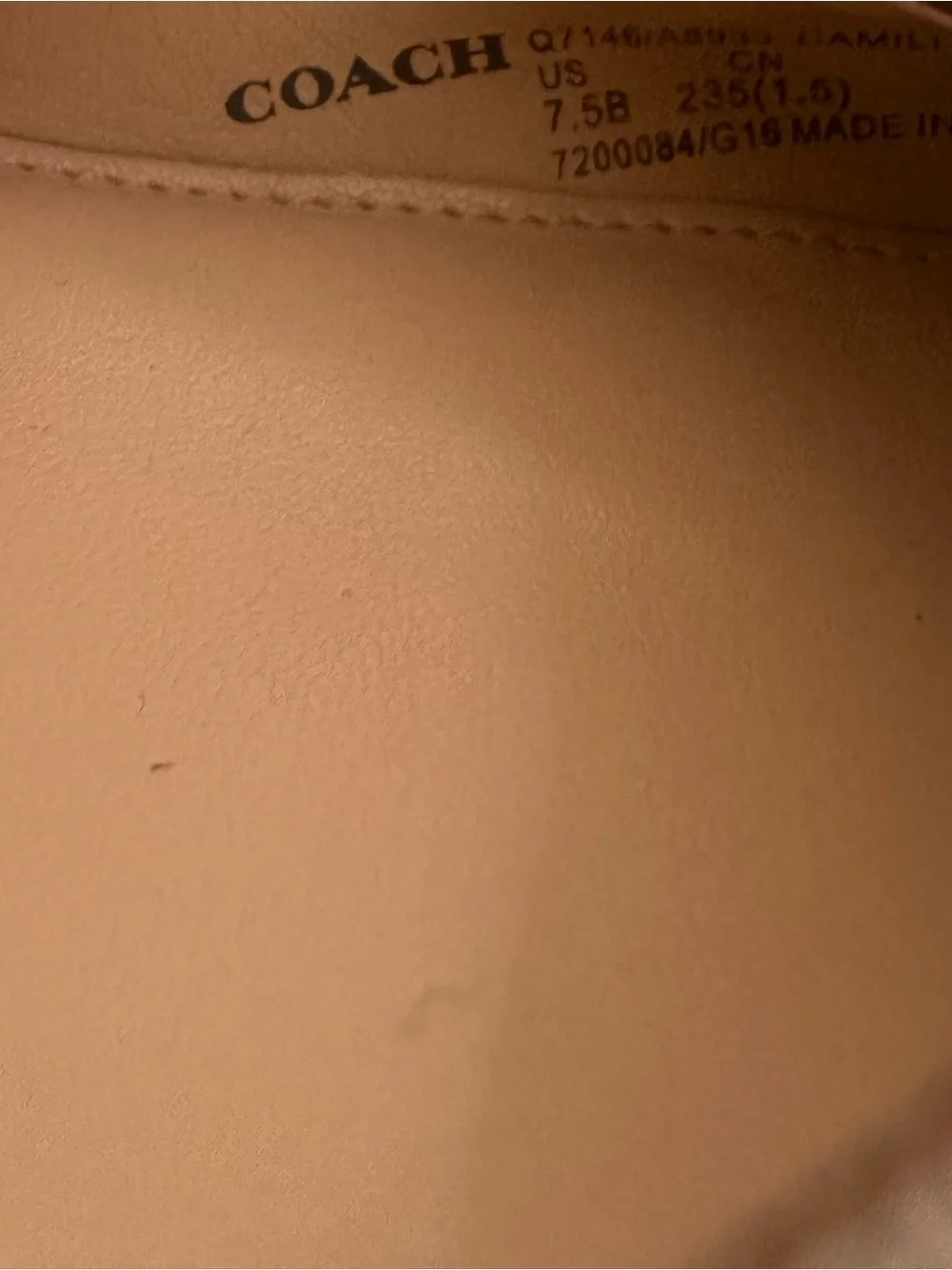 Coach Amelia Signature Canvas Ballet Flats Brown Leather Cap Toe Shoes Size 7.5B